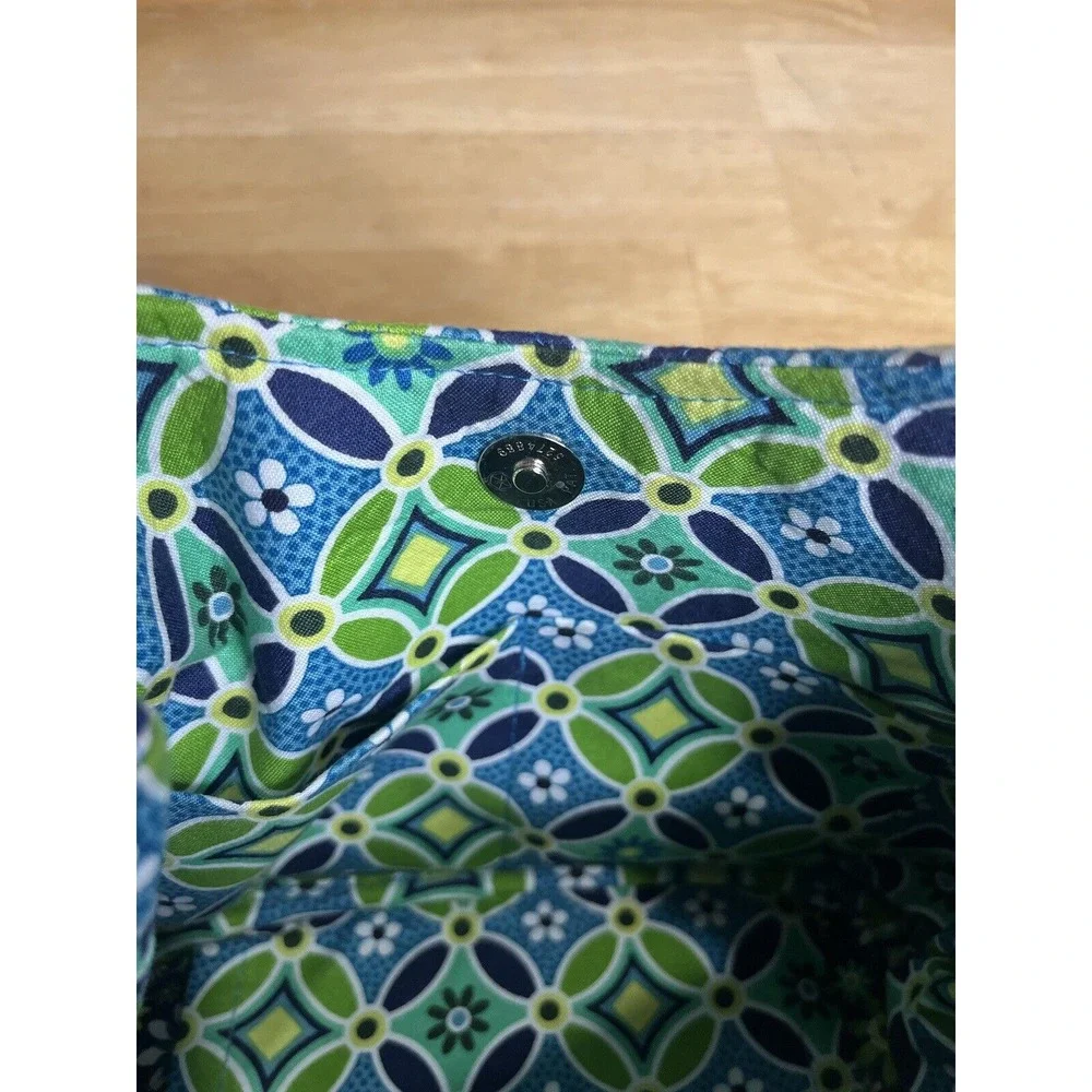 Vera Bradley Daisy‎ Small Handbag Purse Blue Green